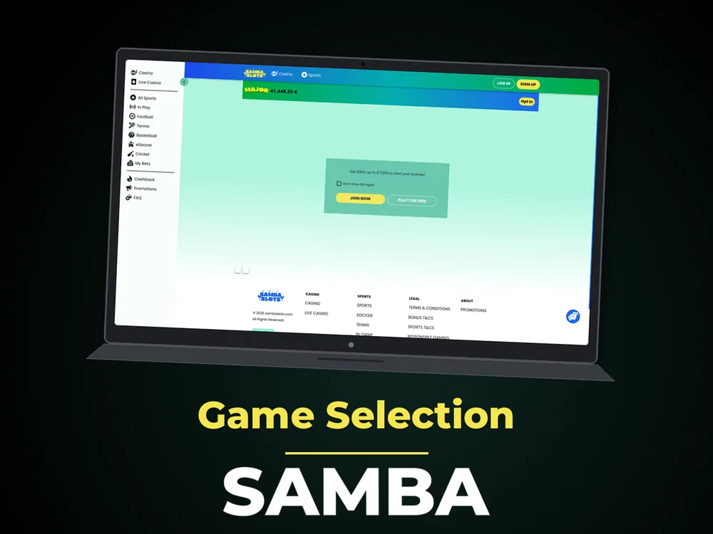 Samba - Game Selection